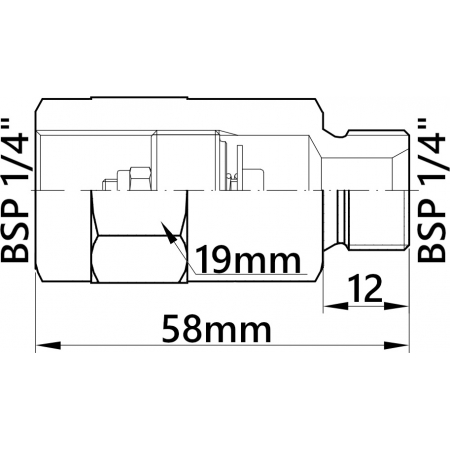 ZAWÓR HYDRAULICZNY PĘKNIĘTEGO PRZEWODU AB 1/4 20L